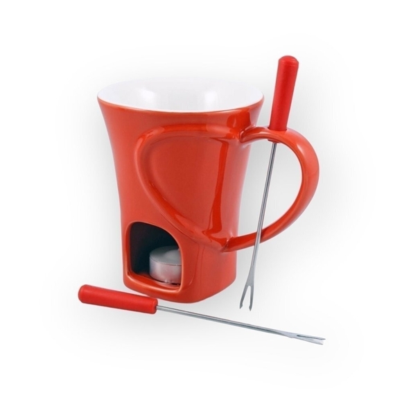 VALENTINES DAY GIFT! NIB SWISSMAR Sweetheart Chocolate Fondue Set Fondue Maker - Picture 3 of 6